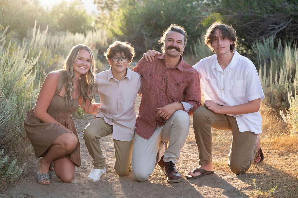 Reno photographers capturing a beautiful picture of a family 