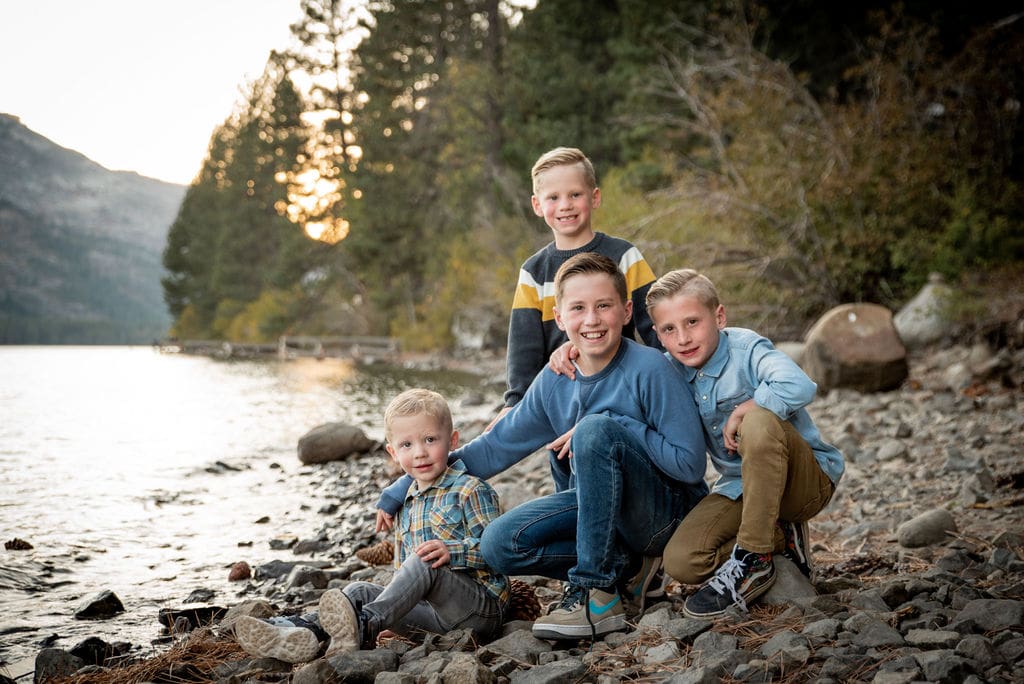 Lake Tahoe Family Photoshoot taken by a photographer in lake tahoe 