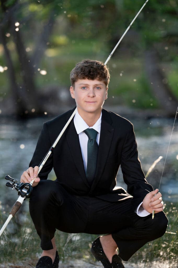 high school senior fishing photos